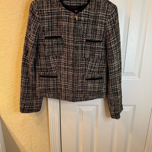 💙3/$20 JONES, New York Tweed Metallic Jacket Size 6 - Picture 2 of 10
